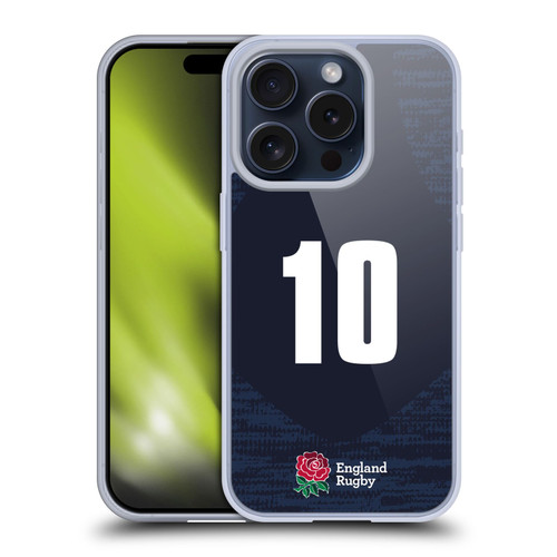 England Rugby Union 2020/21 Players Away Kit Position 10 Soft Gel Case for Apple iPhone 15 Pro