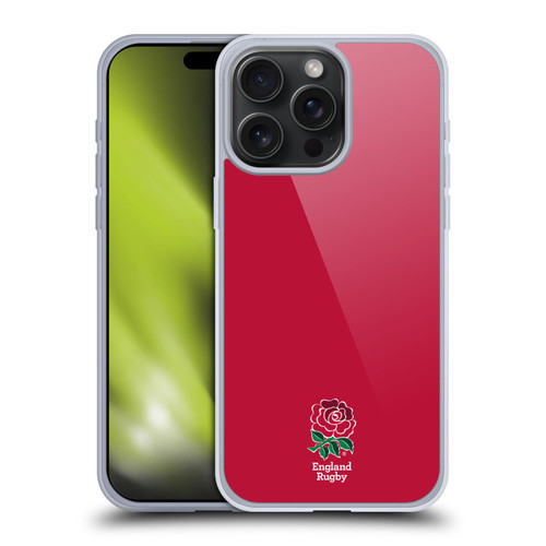 England Rugby Union 2016/17 The Rose Plain Red Soft Gel Case for Apple iPhone 15 Pro Max
