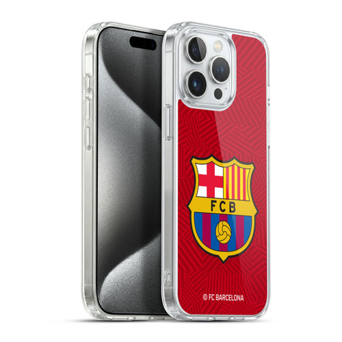 FC Barcelona Crest Red Soft Gel Case for Apple iPhone 15 Pro Max & MagSafe