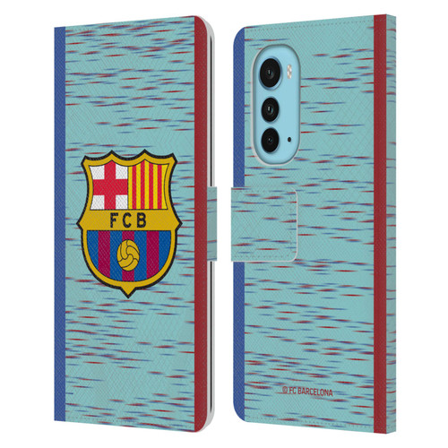 FC Barcelona 2023/24 Crest Kit Third Leather Book Wallet Case Cover For Motorola Edge (2022)