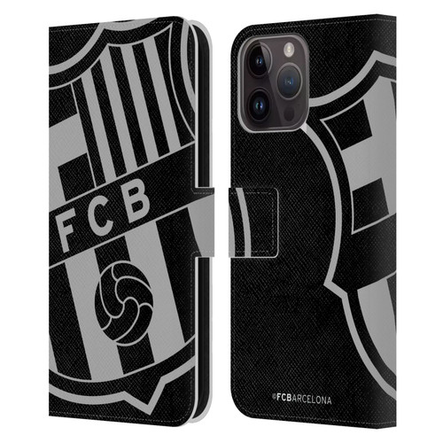FC Barcelona Crest Oversized Leather Book Wallet Case Cover For Apple iPhone 15 Pro Max