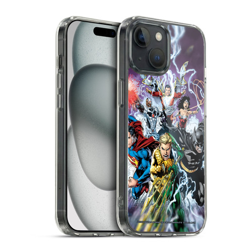Justice League DC Comics Comic Book Covers New 52 #15 Soft Gel Case for Apple iPhone 15
