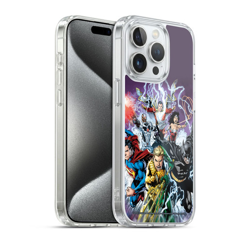 Justice League DC Comics Comic Book Covers New 52 #15 Soft Gel Case for Apple iPhone 15 Pro