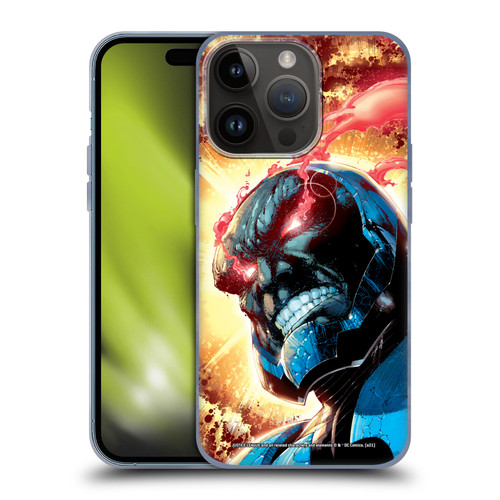 Justice League DC Comics Darkseid Comic Art New 52 #6 Cover Soft Gel Case for Apple iPhone 15 Pro