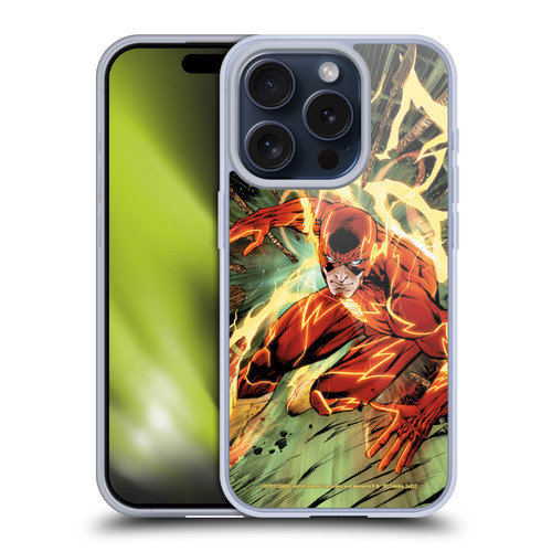 Justice League DC Comics The Flash Comic Book Cover New 52 #9 Soft Gel Case for Apple iPhone 15 Pro