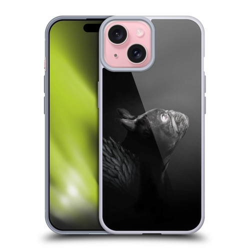 Klaudia Senator French Bulldog Angel Soft Gel Case for Apple iPhone 15