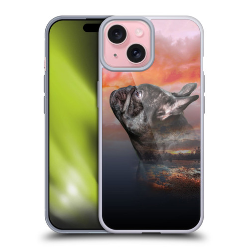 Klaudia Senator French Bulldog 2 Reminisce Soft Gel Case for Apple iPhone 15