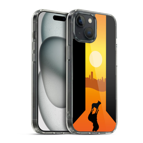 Klaudia Senator French Bulldog 2 Shadow At Sunset Soft Gel Case for Apple iPhone 15 & MagSafe