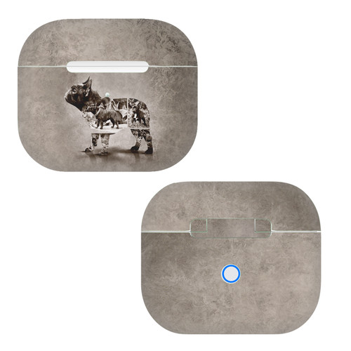 Klaudia Senator French Bulldog Vintage Vinyl Sticker Skin Decal Cover for Apple AirPods 3 3rd Gen Charging Case