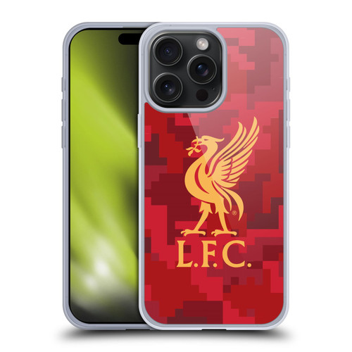 Liverpool Football Club Digital Camouflage Home Red Soft Gel Case for Apple iPhone 15 Pro Max
