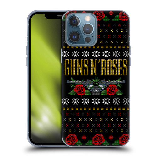 Guns N' Roses Christmas Text Logo Pistol Soft Gel Case for Apple iPhone 13 Pro Max