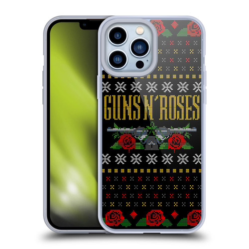 Guns N' Roses Christmas Text Logo Pistol Soft Gel Case for Apple iPhone 13 Pro Max