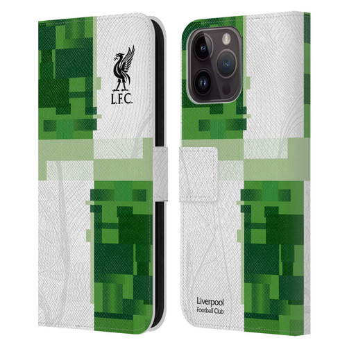 Liverpool Football Club 2023/24 Away Kit Leather Book Wallet Case Cover For Apple iPhone 15 Pro Max