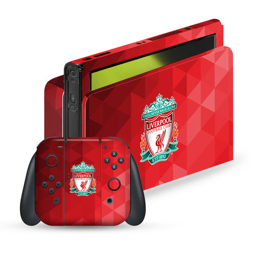 Liverpool Football Club Art Crest Red Geometric Vinyl Sticker Skin Decal Cover for Nintendo Switch OLED Bundle