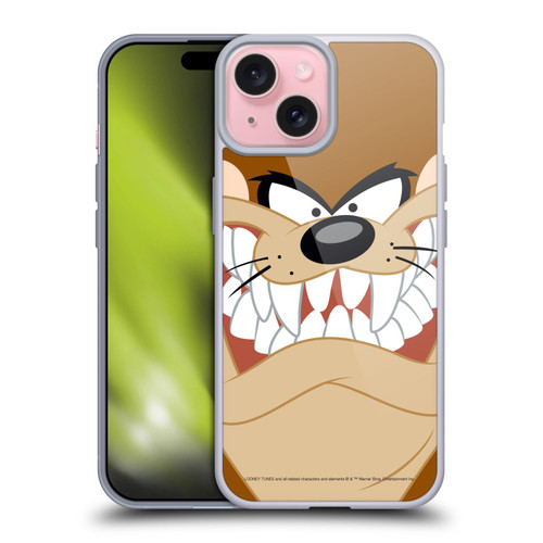 Looney Tunes Full Face Tasmanian Devil Soft Gel Case for Apple iPhone 15