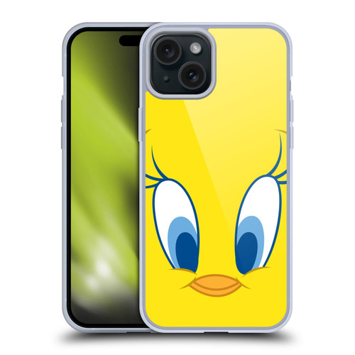 Looney Tunes Full Face Tweety Soft Gel Case for Apple iPhone 15 Plus