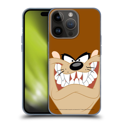 Looney Tunes Full Face Tasmanian Devil Soft Gel Case for Apple iPhone 15 Pro