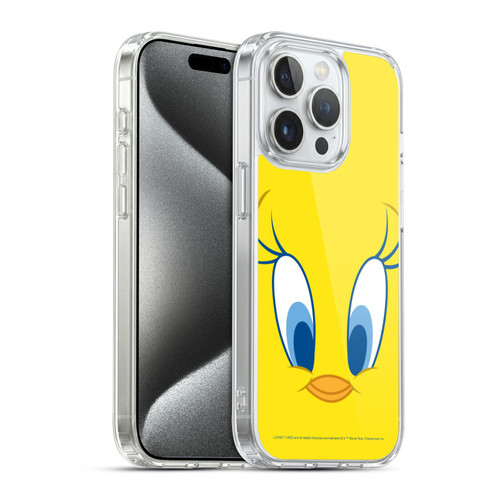 Looney Tunes Full Face Tweety Soft Gel Case for Apple iPhone 15 Pro