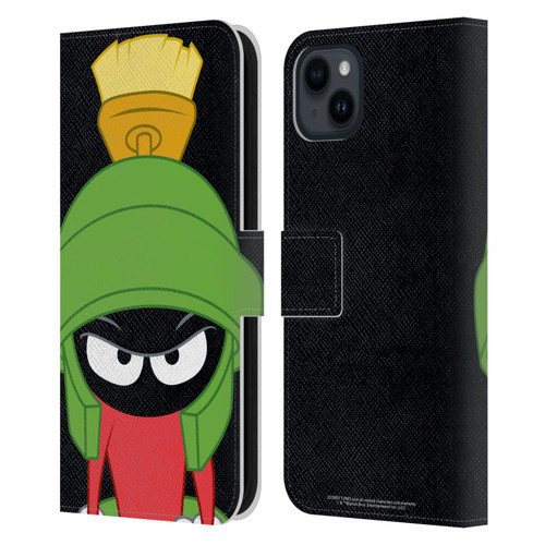 Looney Tunes Characters Marvin The Martian Leather Book Wallet Case Cover For Apple iPhone 15 Plus