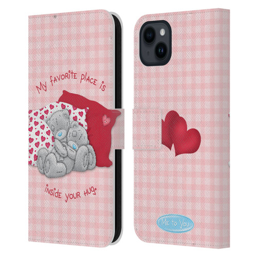 Me To You Classic Tatty Teddy Hug Leather Book Wallet Case Cover For Apple iPhone 15 Plus
