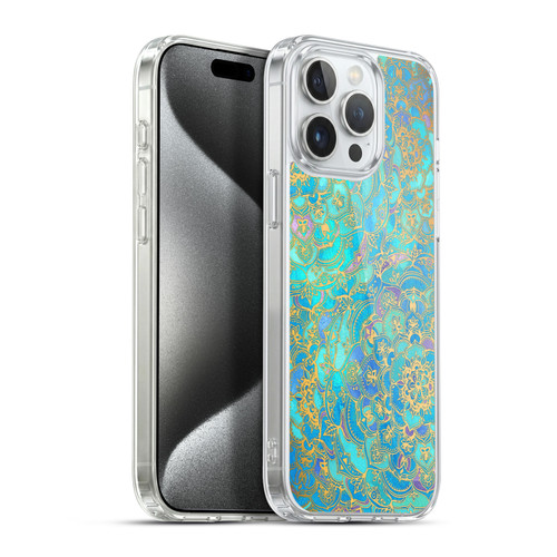 Micklyn Le Feuvre Mandala Sapphire and Jade Soft Gel Case for Apple iPhone 15 Pro Max & MagSafe