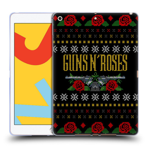 Guns N' Roses Christmas Text Logo Pistol Soft Gel Case for Apple iPad 10.2 2019/2020/2021