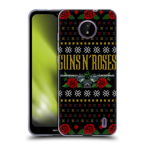 Guns N' Roses Christmas Text Logo Pistol Soft Gel Case for Nokia C10 / C20