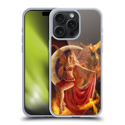 Nene Thomas Crescents Fire Fairy On Moon Phoenix Soft Gel Case for Apple iPhone 15 Pro Max