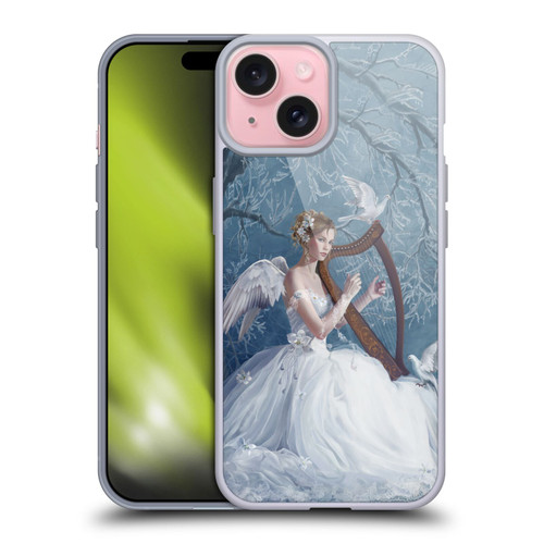 Nene Thomas Deep Forest Chorus Angel Harp And Dove Soft Gel Case for Apple iPhone 15