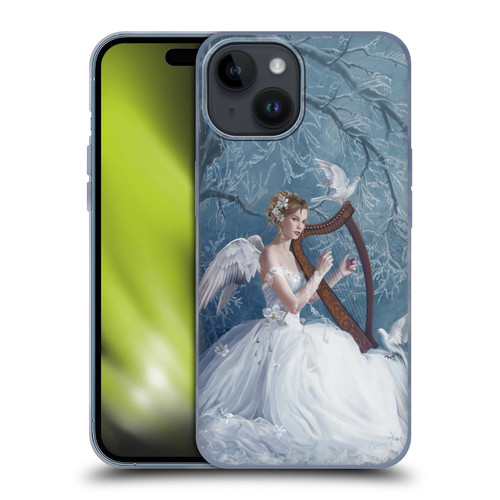 Nene Thomas Deep Forest Chorus Angel Harp And Dove Soft Gel Case for Apple iPhone 15