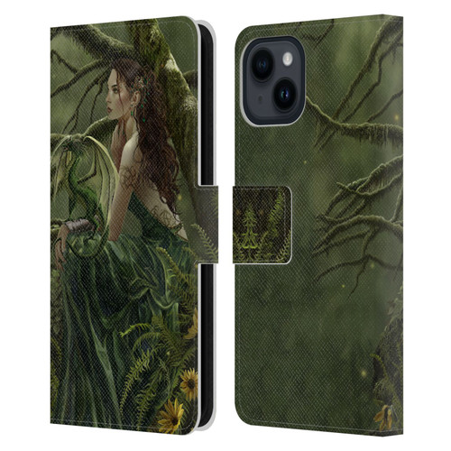 Nene Thomas Deep Forest Queen Fate Fairy With Dragon Leather Book Wallet Case Cover For Apple iPhone 15