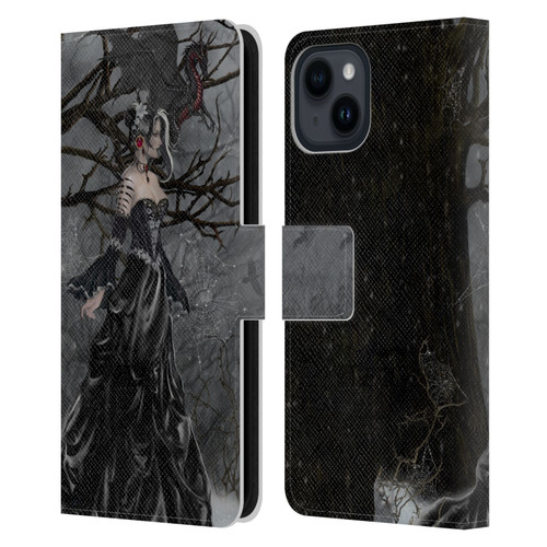 Nene Thomas Deep Forest Queen Gothic Fairy With Dragon Leather Book Wallet Case Cover For Apple iPhone 15