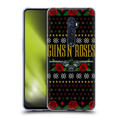 Guns N' Roses Christmas Text Logo Pistol Soft Gel Case for OPPO Reno 2