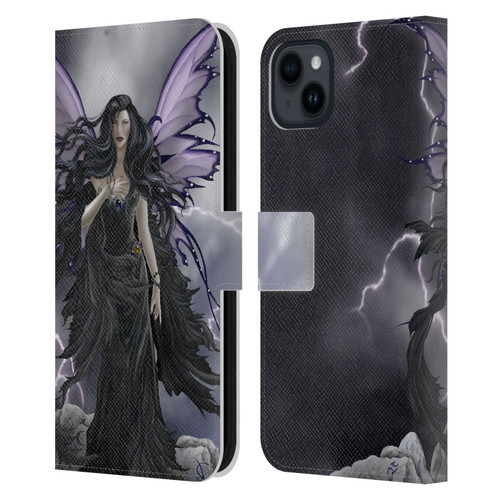Nene Thomas Gothic Storm Fairy With Lightning Leather Book Wallet Case Cover For Apple iPhone 15 Plus