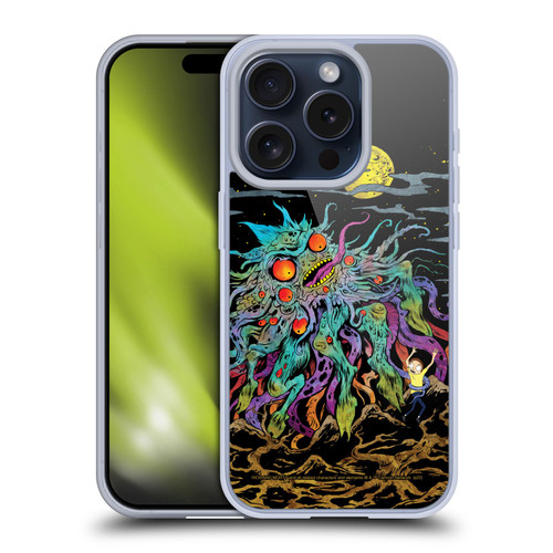 Rick And Morty Season 1 & 2 Graphics The Dunrick Horror Soft Gel Case for Apple iPhone 15 Pro