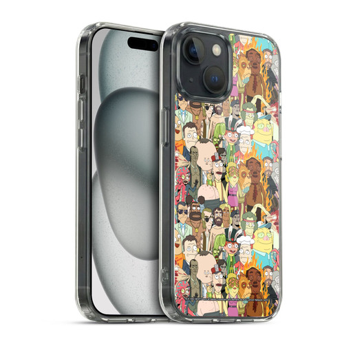Rick And Morty Season 3 Graphics Interdimensional Space Cable Soft Gel Case for Apple iPhone 15 & MagSafe
