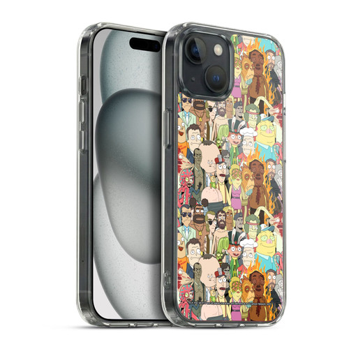 Rick And Morty Season 3 Graphics Interdimensional Space Cable Soft Gel Case for Apple iPhone 15 Plus & MagSafe