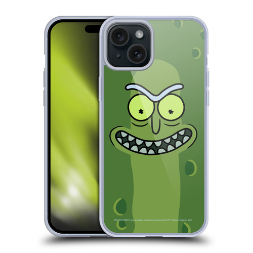 Rick And Morty Season 3 Graphics Pickle Rick Soft Gel Case for Apple iPhone 15 Plus & MagSafe