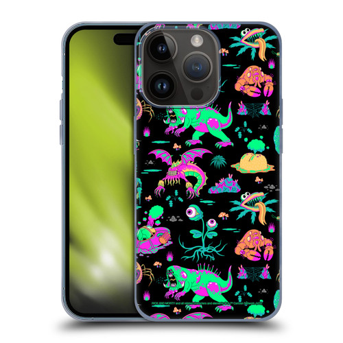 Rick And Morty Season 3 Graphics Aliens Soft Gel Case for Apple iPhone 15 Pro