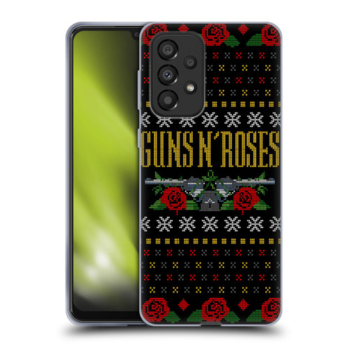 Guns N' Roses Christmas Text Logo Pistol Soft Gel Case for Samsung Galaxy A33 5G (2022)