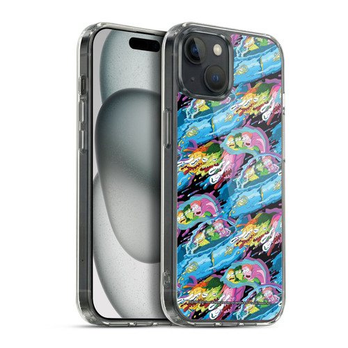 Rick And Morty Season 5 Graphics Warp Pattern Soft Gel Case for Apple iPhone 15 Plus