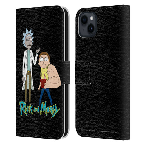 Rick And Morty Season 3 Character Art Rick and Morty Leather Book Wallet Case Cover For Apple iPhone 15 Plus