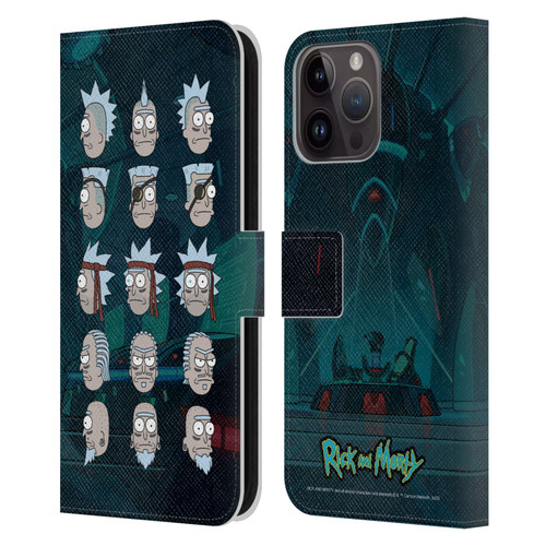 Rick And Morty Season 3 Character Art Seal Team Ricks Leather Book Wallet Case Cover For Apple iPhone 15 Pro Max