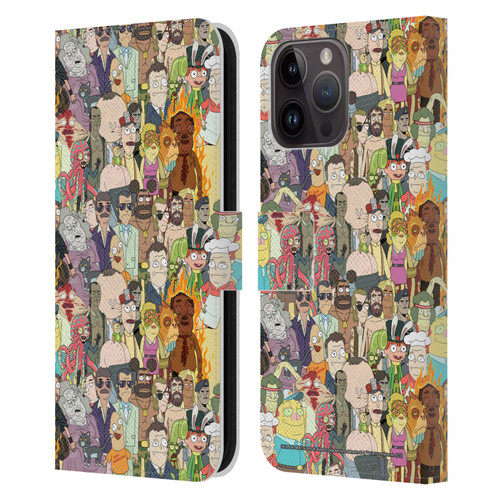 Rick And Morty Season 3 Graphics Interdimensional Space Cable Leather Book Wallet Case Cover For Apple iPhone 15 Pro Max