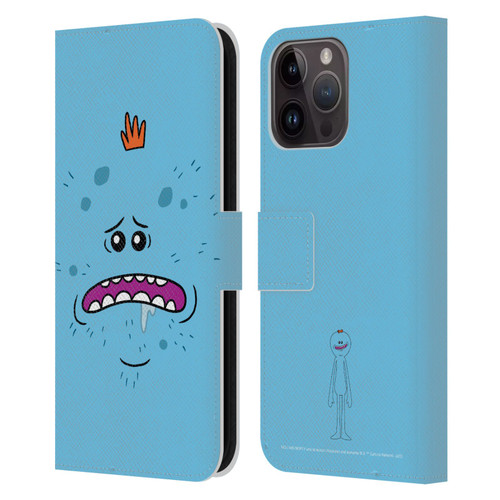 Rick And Morty Season 4 Graphics Mr. Meeseeks Leather Book Wallet Case Cover For Apple iPhone 15 Pro Max
