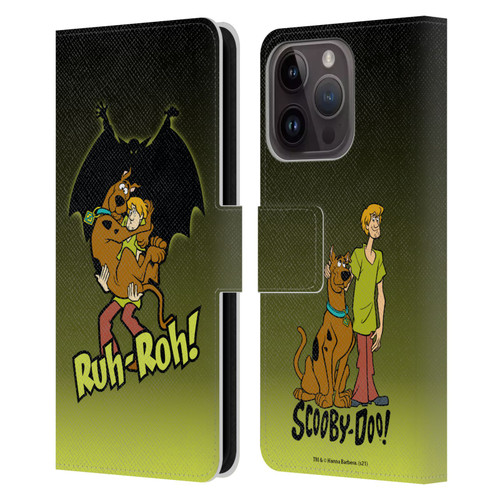Scooby-Doo Mystery Inc. Ruh-Roh Leather Book Wallet Case Cover For Apple iPhone 15 Pro