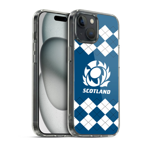 Scotland Rugby Logo 2 Argyle Soft Gel Case for Apple iPhone 15