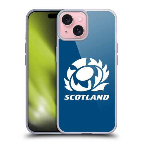 Scotland Rugby Logo 2 Plain Soft Gel Case for Apple iPhone 15