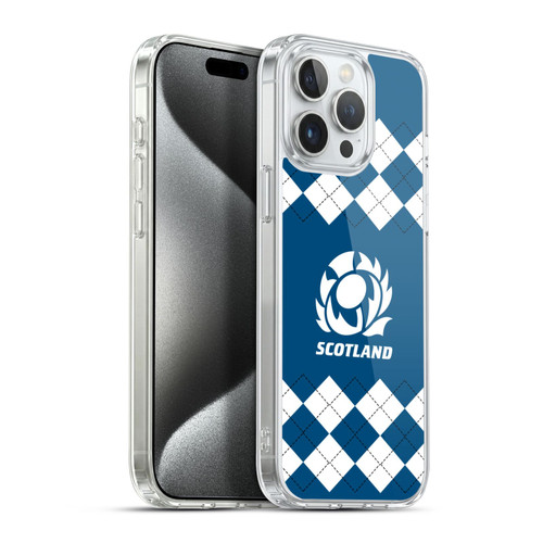 Scotland Rugby Logo 2 Argyle Soft Gel Case for Apple iPhone 15 Pro Max