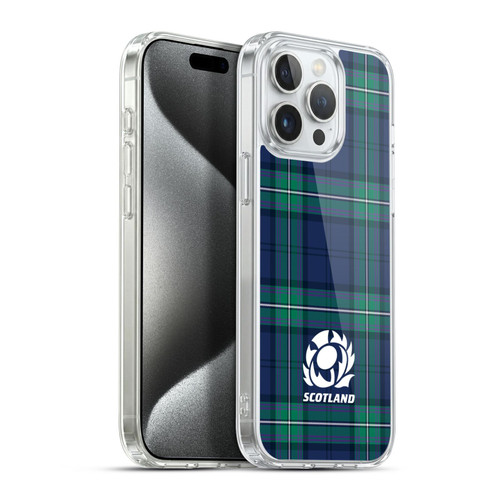 Scotland Rugby Logo 2 Tartans Soft Gel Case for Apple iPhone 15 Pro Max